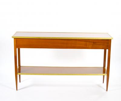 Italian Mahogany Wood Parcel Gilt Neoclassical Style Hall Table Server