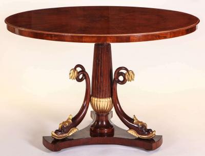 Italian Mahogany and Parcel Gilt Centre Table