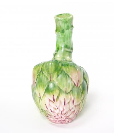 Italian Majolica Artichoke Form Vase Table Ornament Late 20th Century