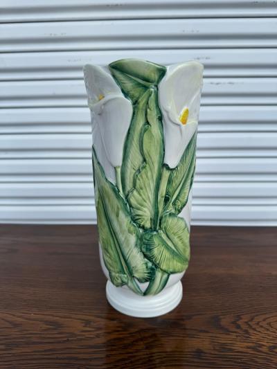Italian Majolica Floral Vase