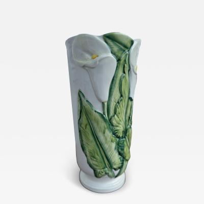 Italian Majolica Floral Vase