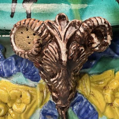 Italian Majolica Modern Palatial Jardini re or Planter Outdoor Italy 1960s