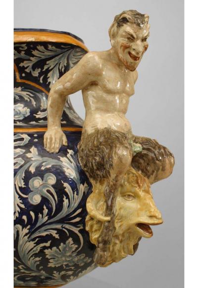 Italian Majolica large oval shaped centerpiece