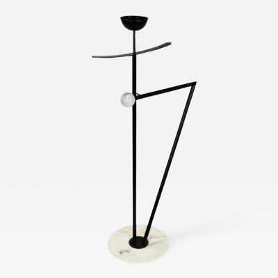 Italian Marble Black Enameled Valet Stand