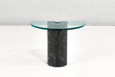 Italian Marble Brass and Glass Side Table by La Rosa 1960