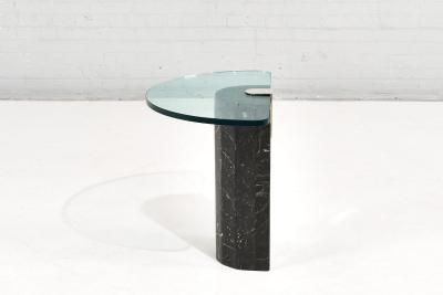 Italian Marble Brass and Glass Side Table by La Rosa 1960