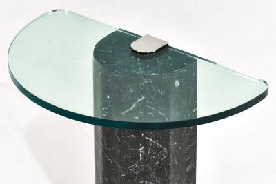 Italian Marble Brass and Glass Side Table by La Rosa 1960