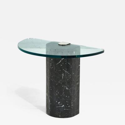 Italian Marble Brass and Glass Side Table by La Rosa 1960