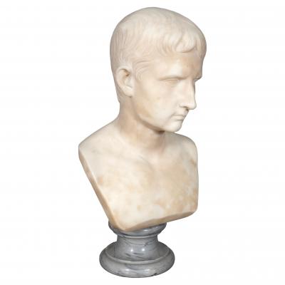 Italian Marble Bust of Caesar Augustus
