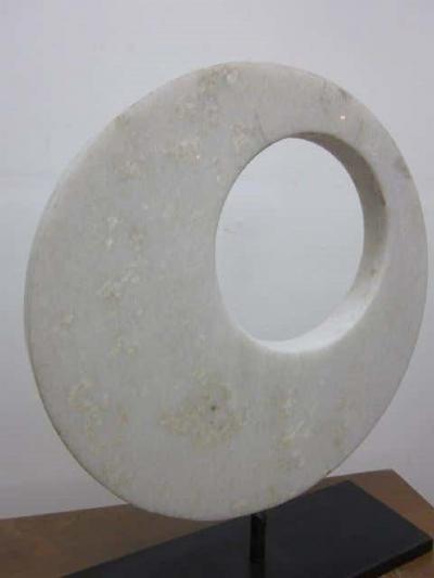 Italian Marble Sculpture on Iron Base