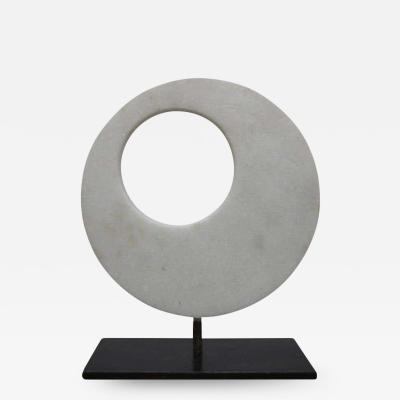 Italian Marble Sculpture on Iron Base