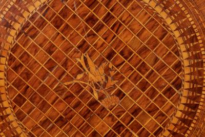 Italian Marquetry Inlaid Tilt Top Table