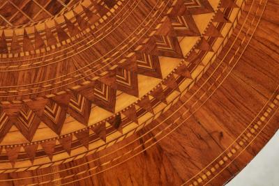 Italian Marquetry Inlaid Tilt Top Table