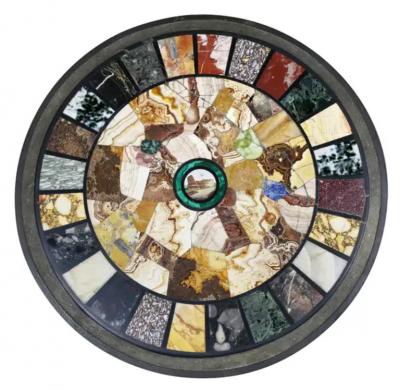Italian Micromosaic and Specimen Marble Occasional Table