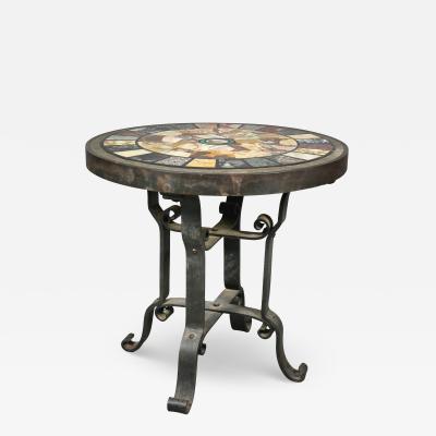 Italian Micromosaic and Specimen Marble Occasional Table