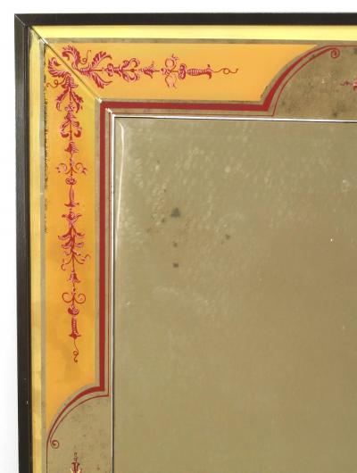 Italian Mid Century Beige Eglomise Wall Mirrors
