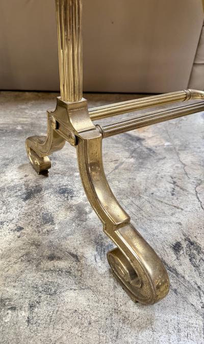 Italian Mid Century Brass Cheval Floor Mirror 1970s