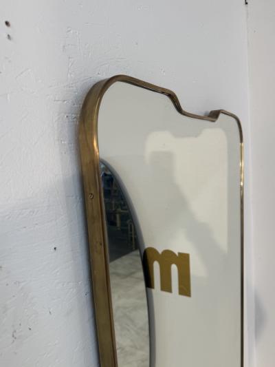 Italian Mid Century Brass Framed Wall Mirrors 1950s