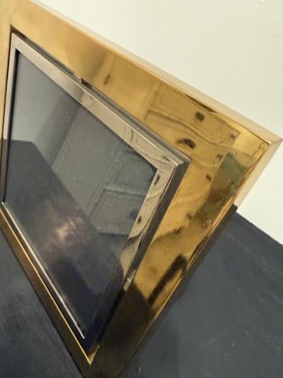 Italian Mid Century Brass Picture Frame 1970s