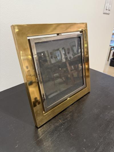 Italian Mid Century Brass Picture Frame 1970s