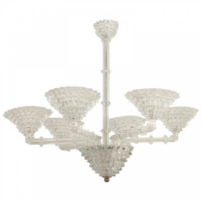 Italian Mid Century Glass Chandelier