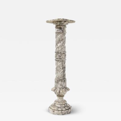 Italian Mid Century Gray Marble Column