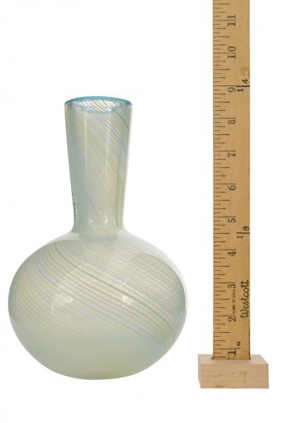 Italian Mid Century Green Art Glass Bud Vase