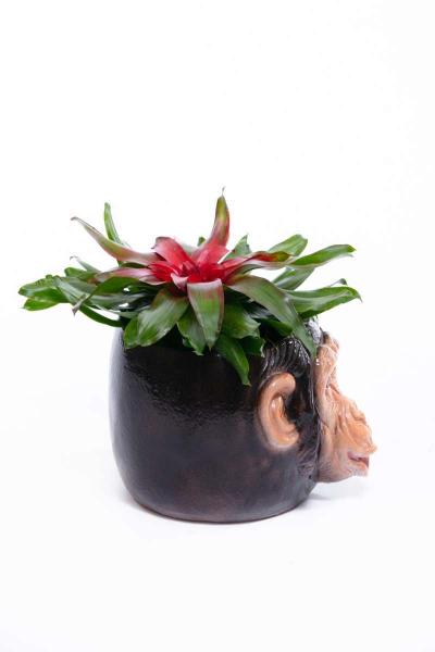 Italian Mid Century Hand Painted Chimpanzee Planter