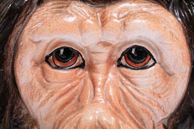 Italian Mid Century Hand Painted Chimpanzee Planter