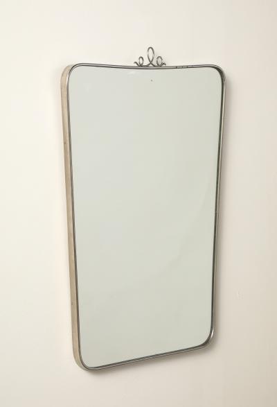 Italian Mid Century Mirror with Scroll Crest circa 1950