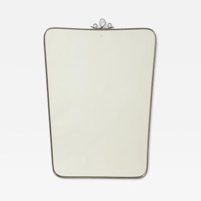 Italian Mid Century Mirror with Scroll Crest circa 1950