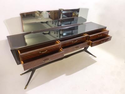 Italian Mid Century Mirrored Sideboard
