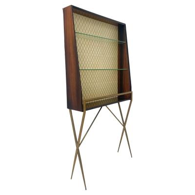 Italian Mid Century Modern Bar with 2 Stools