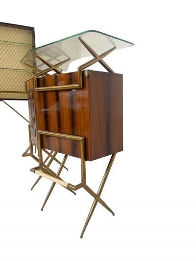 Italian Mid Century Modern Bar with 2 Stools