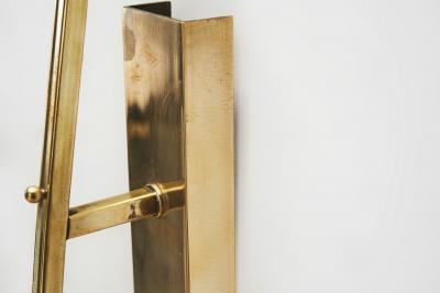 Italian Mid Century Modern Brass Wall Lamps Italy 1950s