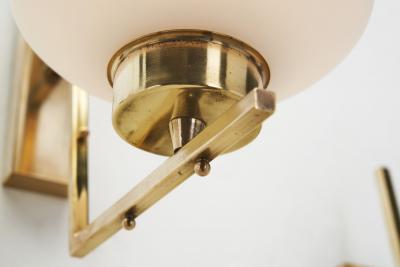 Italian Mid Century Modern Brass Wall Lamps Italy 1950s