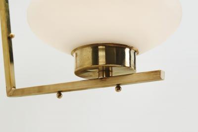 Italian Mid Century Modern Brass Wall Lamps Italy 1950s