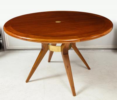 Italian Mid Century Modern Circular Dining Table Center Table