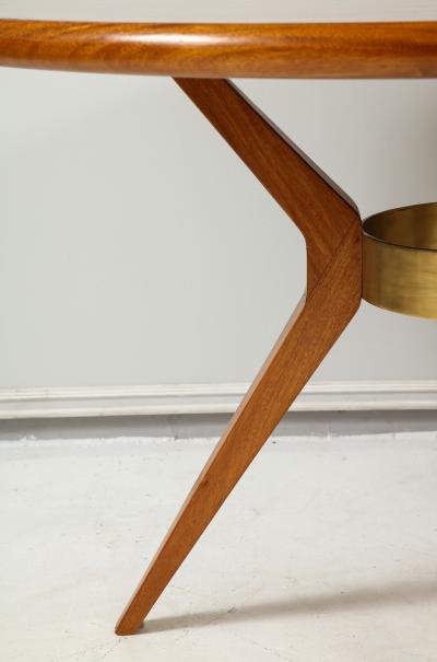 Italian Mid Century Modern Circular Dining Table Center Table