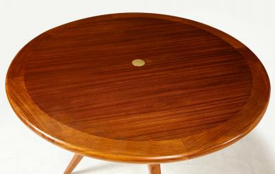 Italian Mid Century Modern Circular Dining Table Center Table