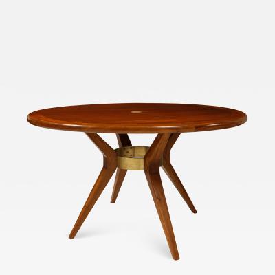 Italian Mid Century Modern Circular Dining Table Center Table