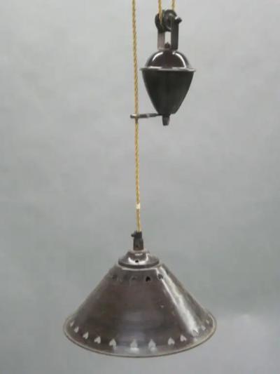 Italian Mid Century Modern Counter Balance Fixture or Pendant