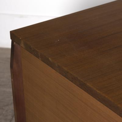 Italian Mid Century Modern Desk with Brass Handles