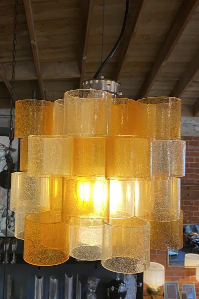 Italian Mid Century Modern Lucite Pendant 1970s