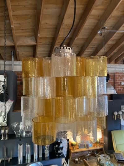 Italian Mid Century Modern Lucite Pendant 1970s