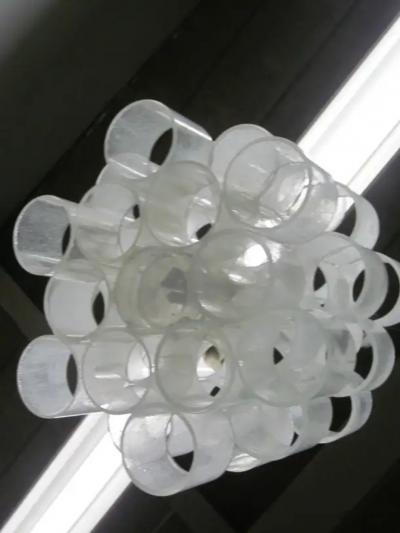 Italian Mid Century Modern Lucite Pendant Suspension Fixture