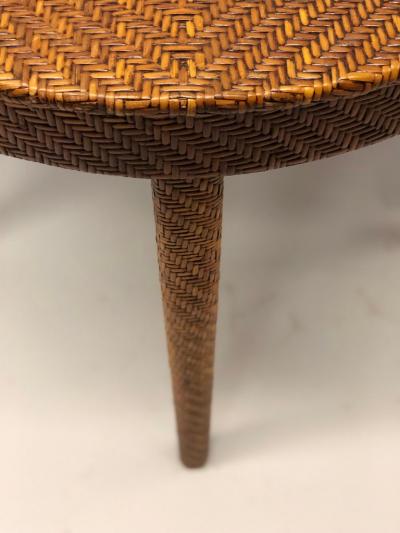 Italian Mid Century Modern Rattan and Wicker Console or Sofa Table