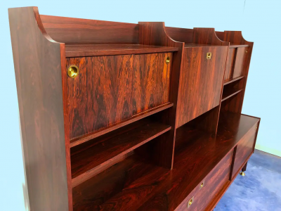 Italian Mid Century Modern Teak Tall Sideboard 1950