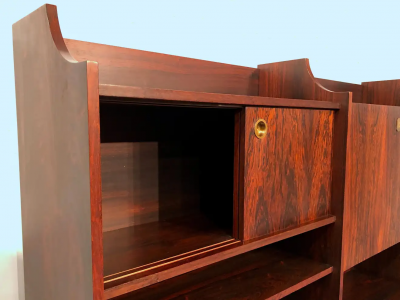 Italian Mid Century Modern Teak Tall Sideboard 1950