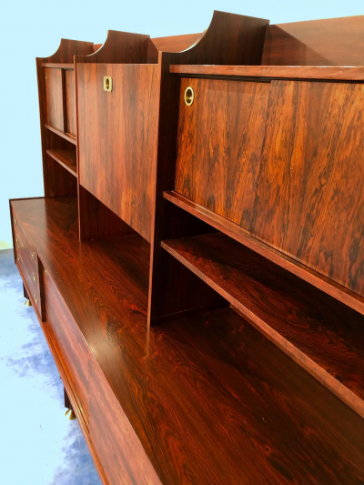 Italian Mid Century Modern Teak Tall Sideboard 1950